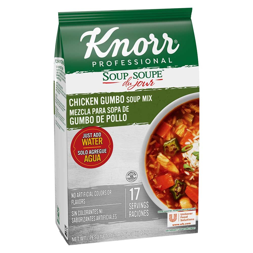 Knorr Professional Soup Du Jour Chicken Gumbo Soup Mix, 16.9 Ounce -- 4 Per Case