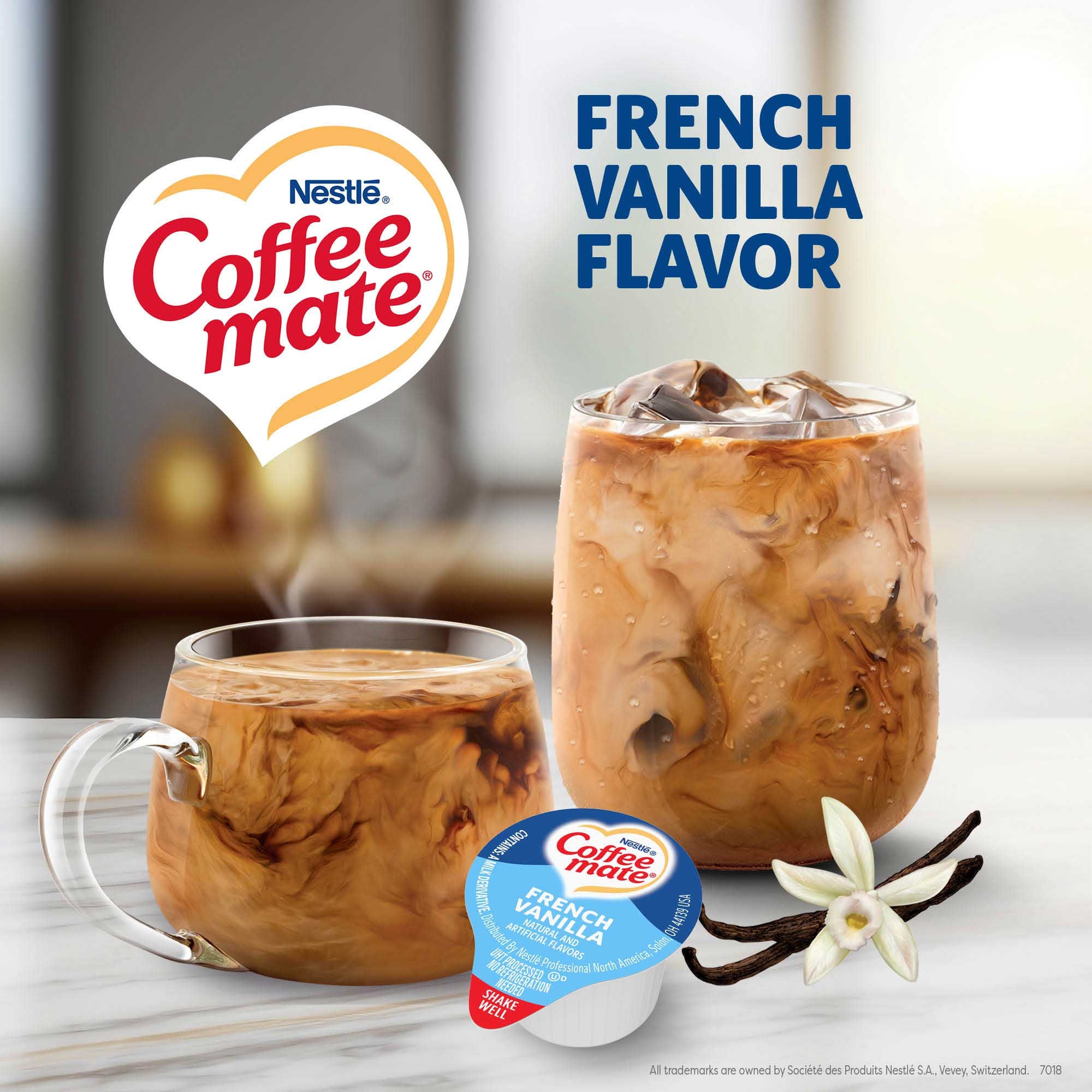 Coffee-mate French Vanilla Liquid Creamer, 0.375 Ounce -- 180 Per Case