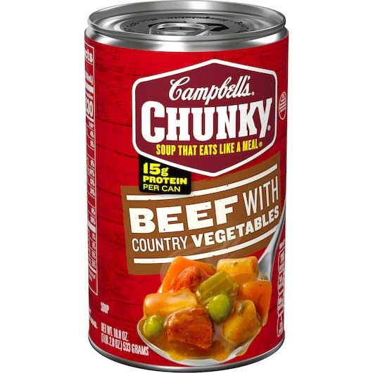 Campbell's Chunky Beef With Country Vegetables Soup, 18.8 Ounce -- 12 Per Case