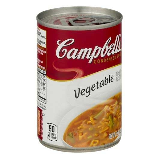 Campbell's Red And White Vegetable Condensed Soup With Beef Stock, 10.5 Ounce -- 12 Per Case