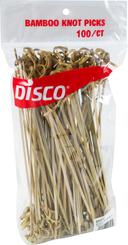 Disco Knot Pick Bamboo Skewer, 7 inch - 100 per pack -- 10 packs per case.
