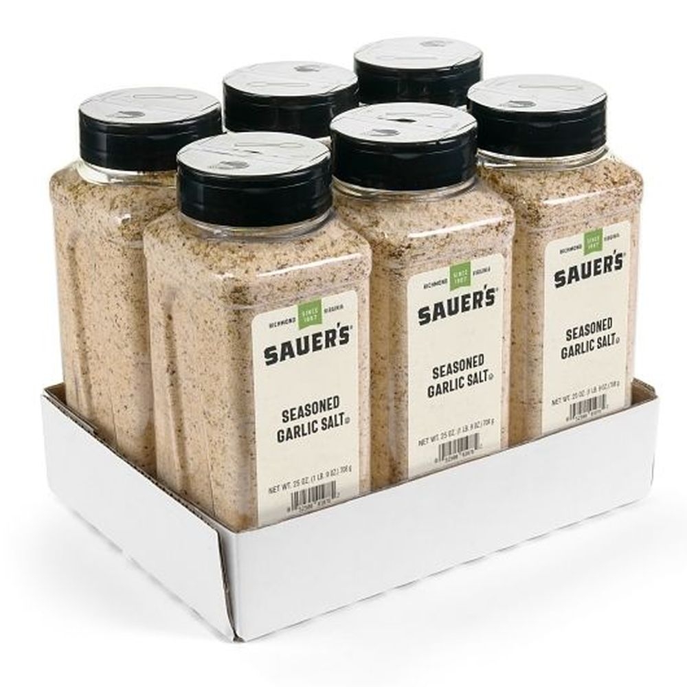 Sauers Garlic Salt Seasoning, 25 Ounce -- 6 per case