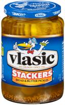 Vlasic Stackers Bread and Butter Pickles, 24 Fluid Ounce -- 6 per case.