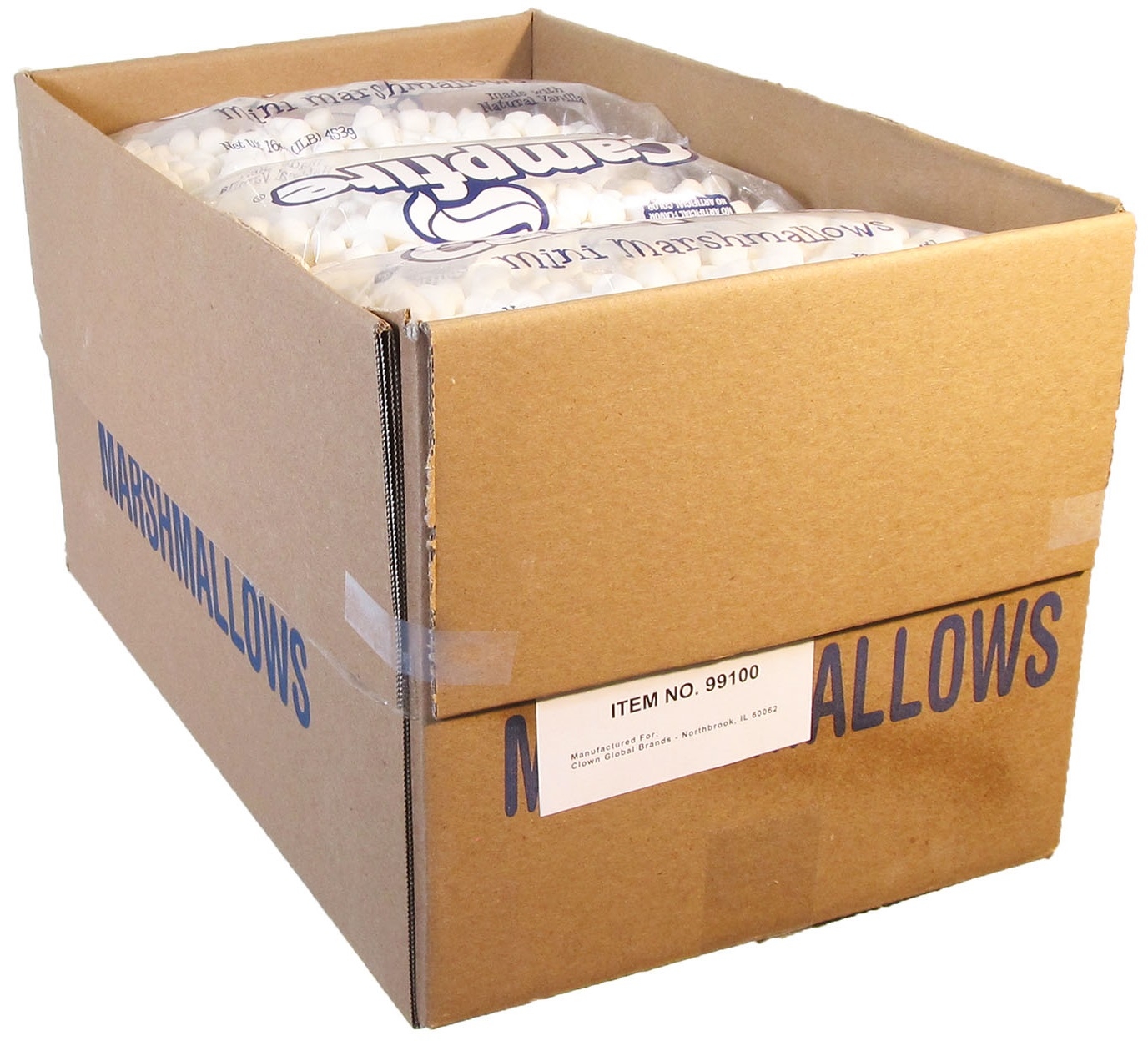 Clown Campfire Mini Natural Vanilla Marshmallow, 1 Pound -- 12 Per Case