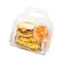 Par Pak PET Plastic 1 Compartment Hinged Lid Carryout Container, 4 inch -- 100 per case.
