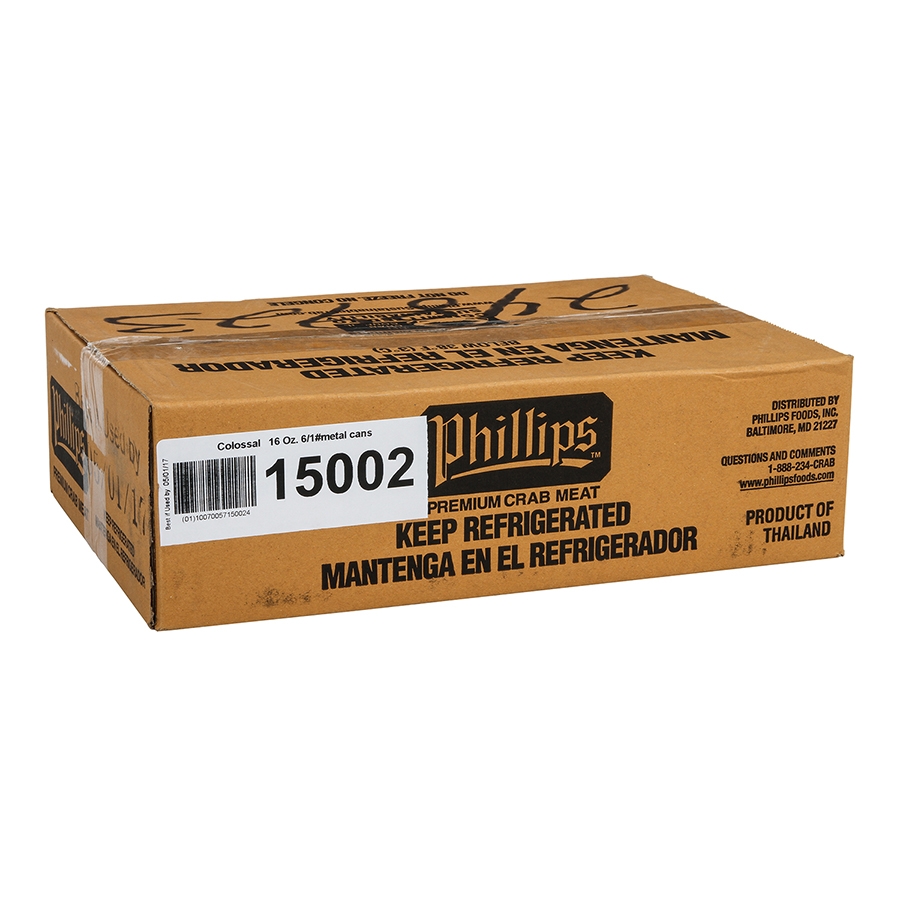 Phillips Seafood Colossal Crab Meat, 1 Pound -- 6 Per Case