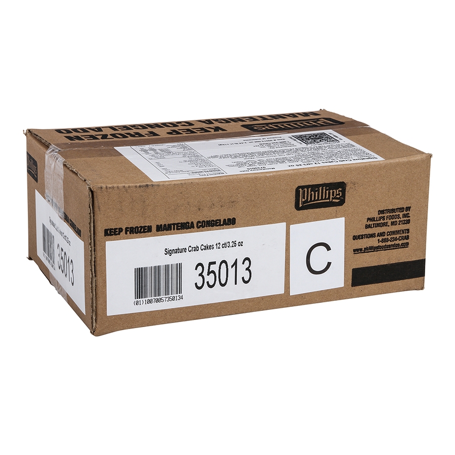 Phillips Seafood Signature Crab Cake, 3.25 Ounce -- 12 Per Case