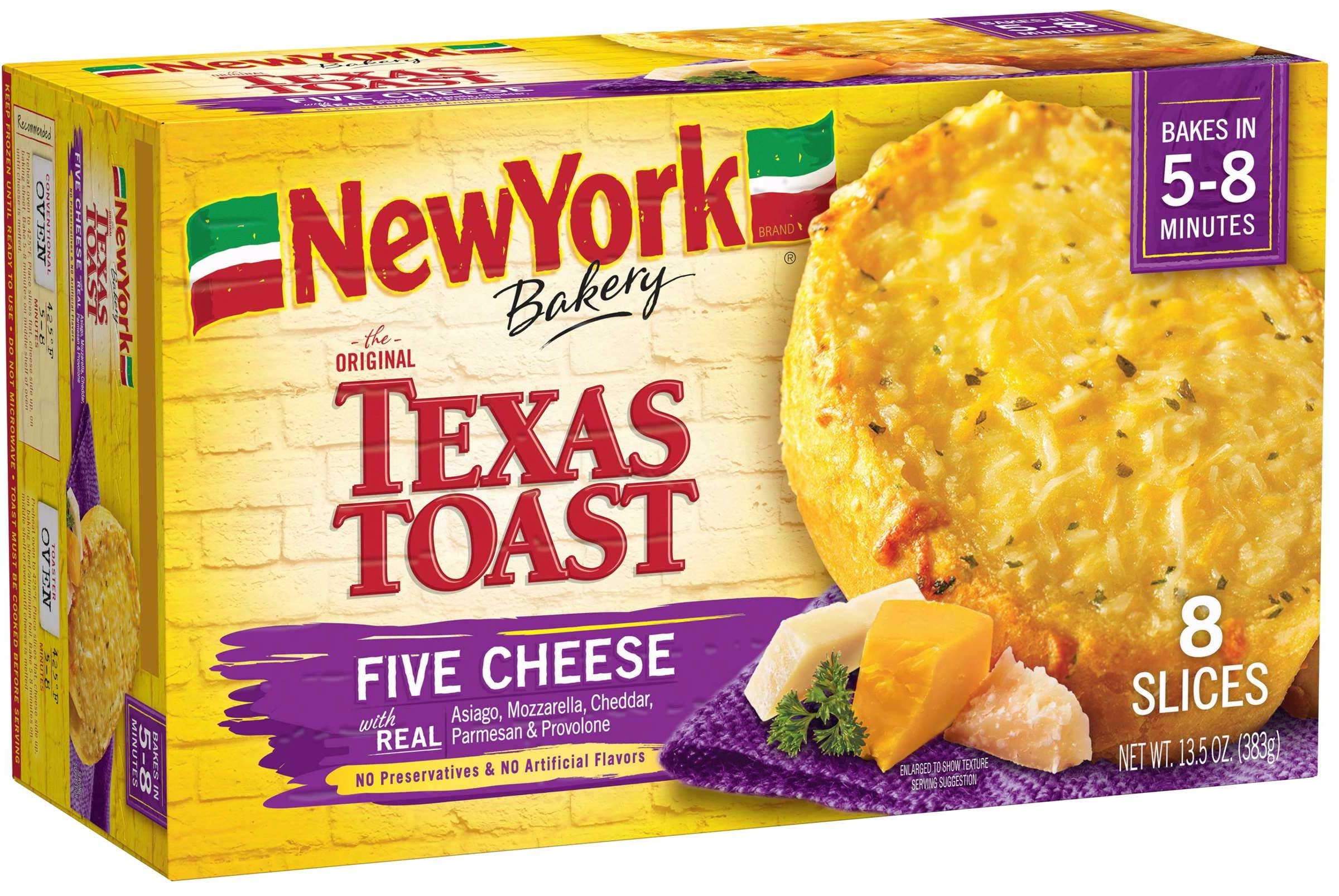 New York Bakery Five Cheese Texas Toast, 13.5 Ounce -- 12 per case