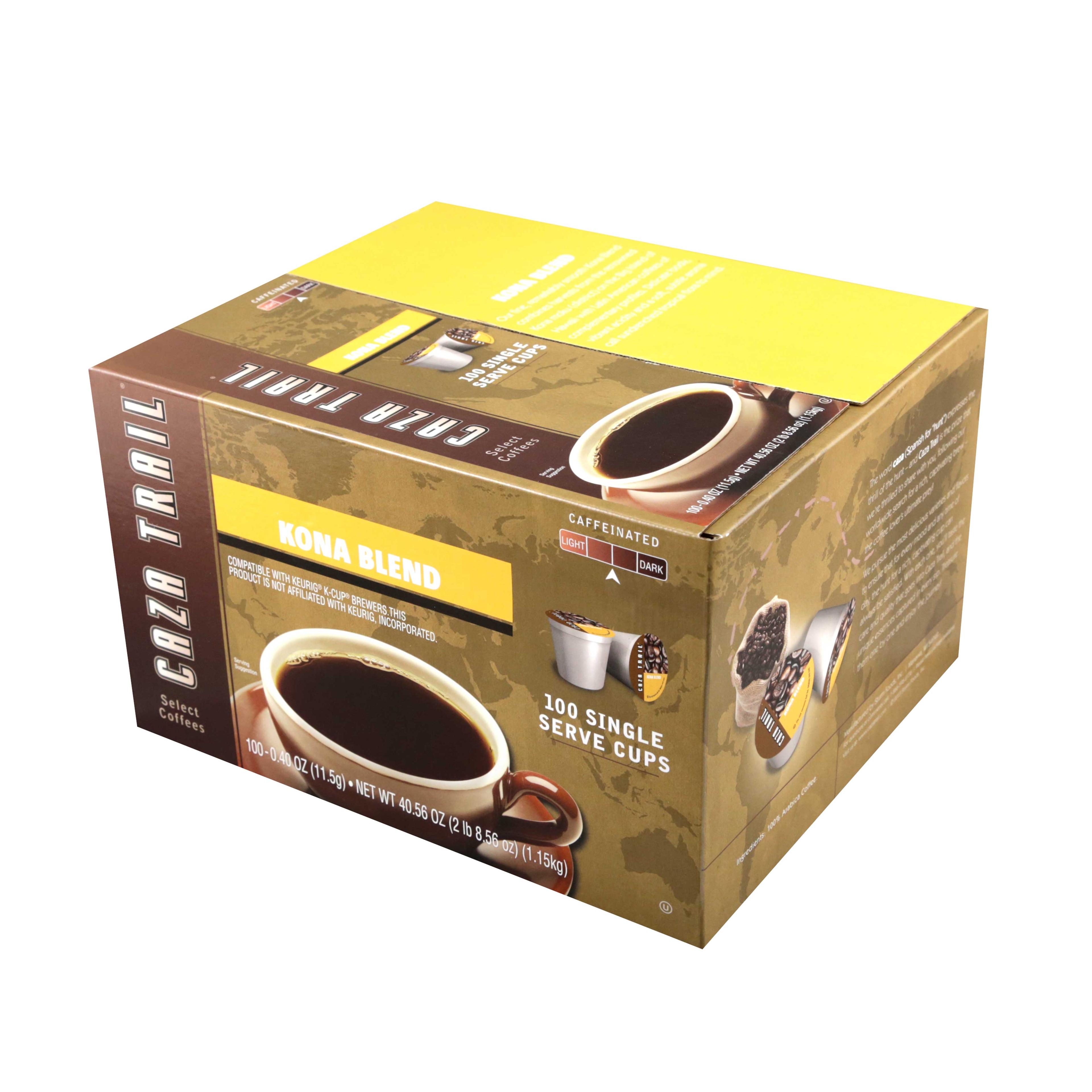 Caza Trail Single Cup Kona Blend Coffee, 40.21 Ounce