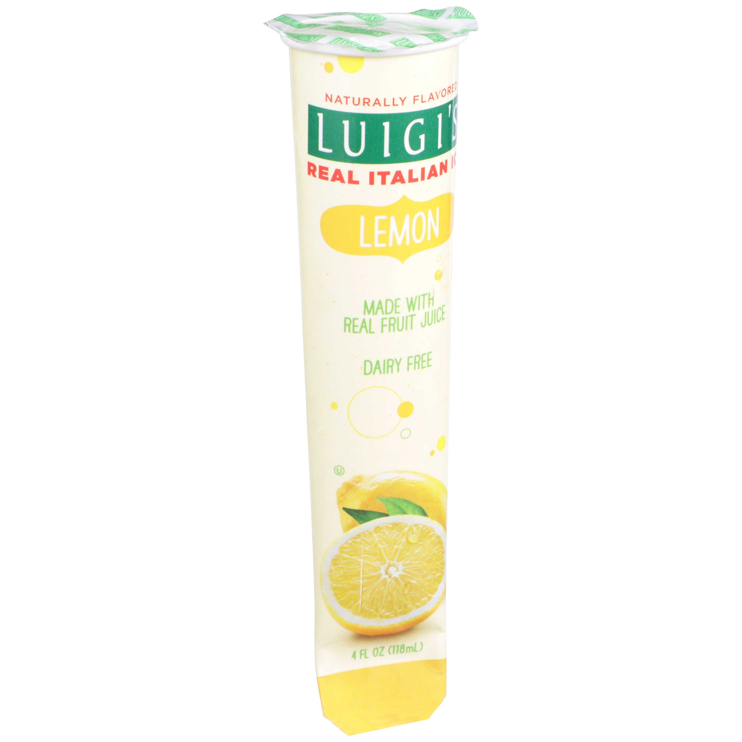 Luigis Real Italian Ice Lemon Squeeze Tube, 4 Ounce -- 24 per case.
