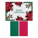 Hoffmaster Paper Traditional Poinsettia Placemat and Coordinating Dinner Napkin Kit - Combo Pack -- 500 per case.