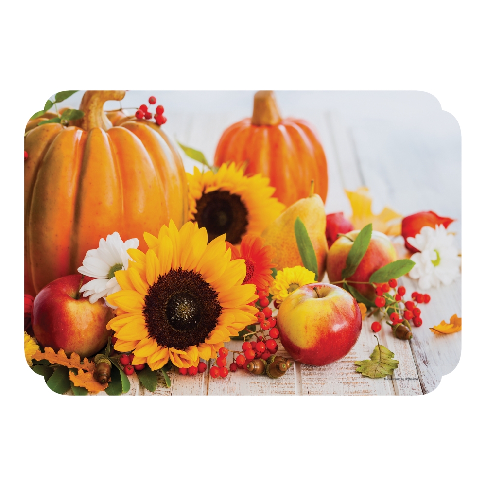 Hoffmaster Paper Linen Embossed Harvest Delight Placemat, 9.75 x 14 inch -- 1000 per case.