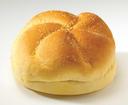 Flowers Foods European Bakers Sliced Corn Dusted Golden Kaiser Sandwich Bun, 4 inch - 12 per pack -- 8 packs per case.