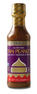 San J Gluten Free Thai Peanut Sauce, 10 Ounce -- 6 per case.