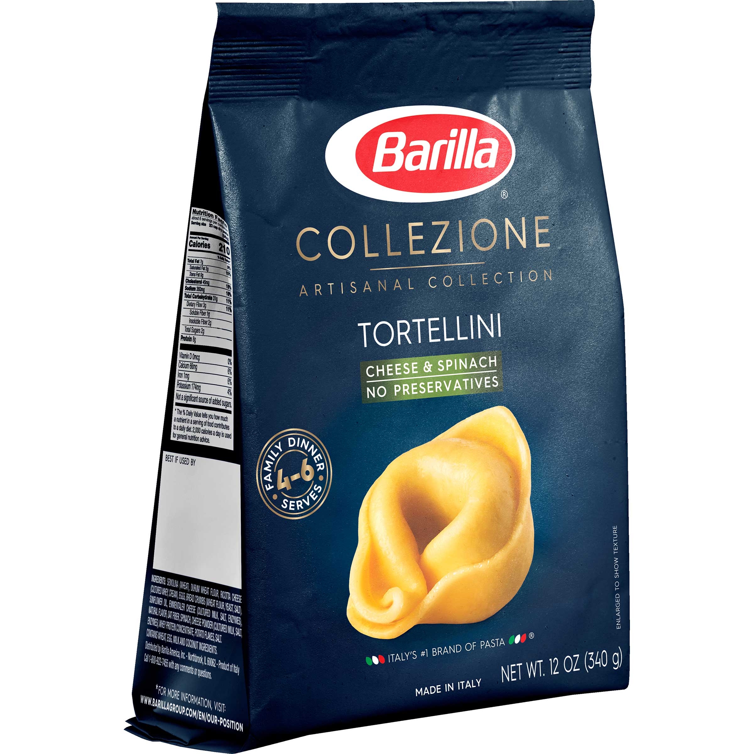 Barilla Cheese And Spinach Tortellini Pasta, 12 Ounce -- 8 Per Case