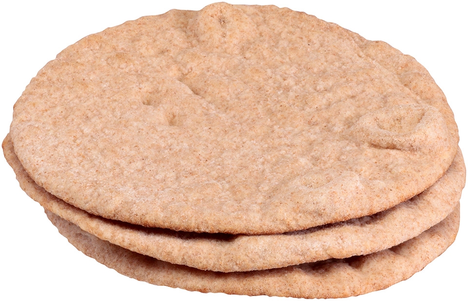 Kronos Frozen Whole Wheat Flat Authentic Pita Bread, 6 inch -- 120 per case.
