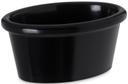 Carlisle Melamine Black Smooth Oval Ramekin, 2 Ounce -- 48 per case