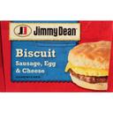 Jimmy Dean Sausage Egg and Cheese Biscuit Sandwich, 3.375 Pound -- 12 per case.