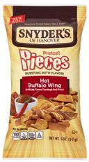 Snyders Of Hanover Hot Buffalo Wing Pretzel Pieces, 5 Ounce -- 8 per case.