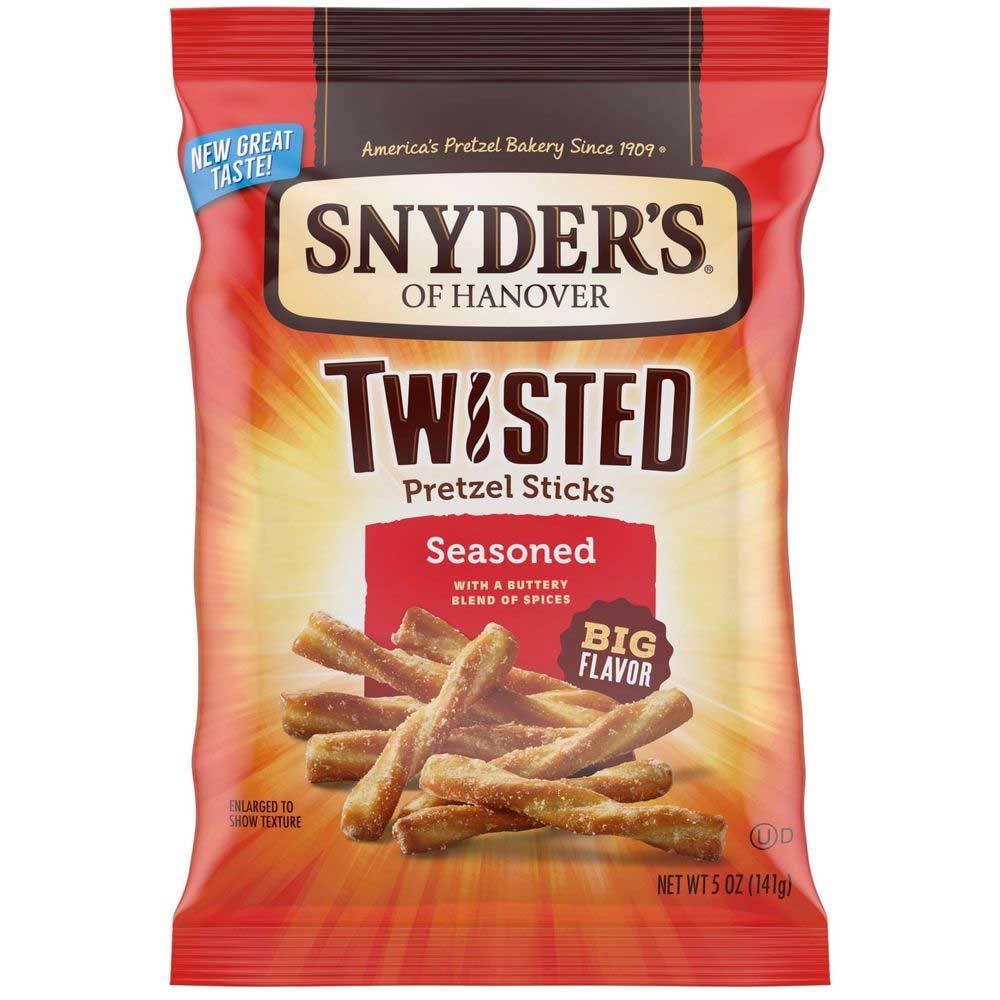 Snyder's Of Hanover Seasoned Twisted Pretzel Sticks, 5 Ounce -- 8 Per Case