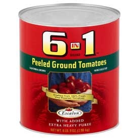 6 in 1 Peeled Ground Tomato Extra Heavy Puree, 102 Ounce -- 6 per case