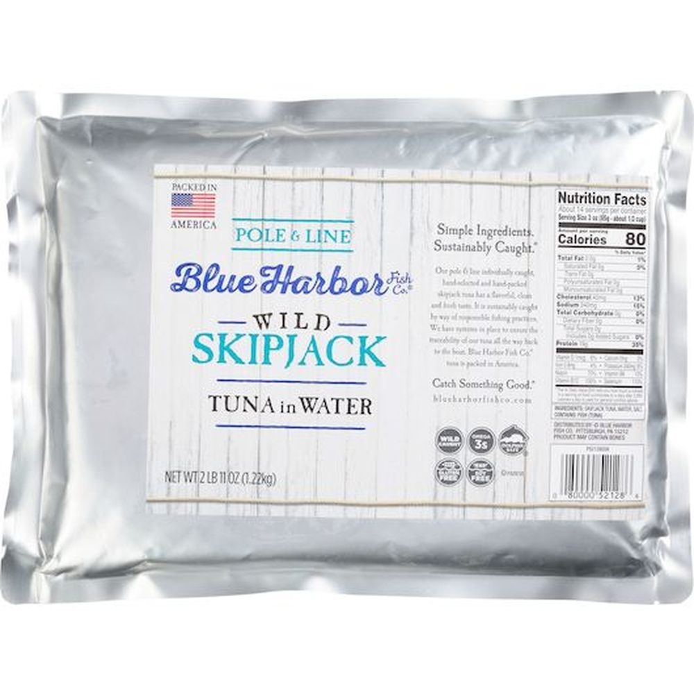 Blue Harbor Pole and Line Skipjack Tuna in Water, 43 Ounce -- 6 per case