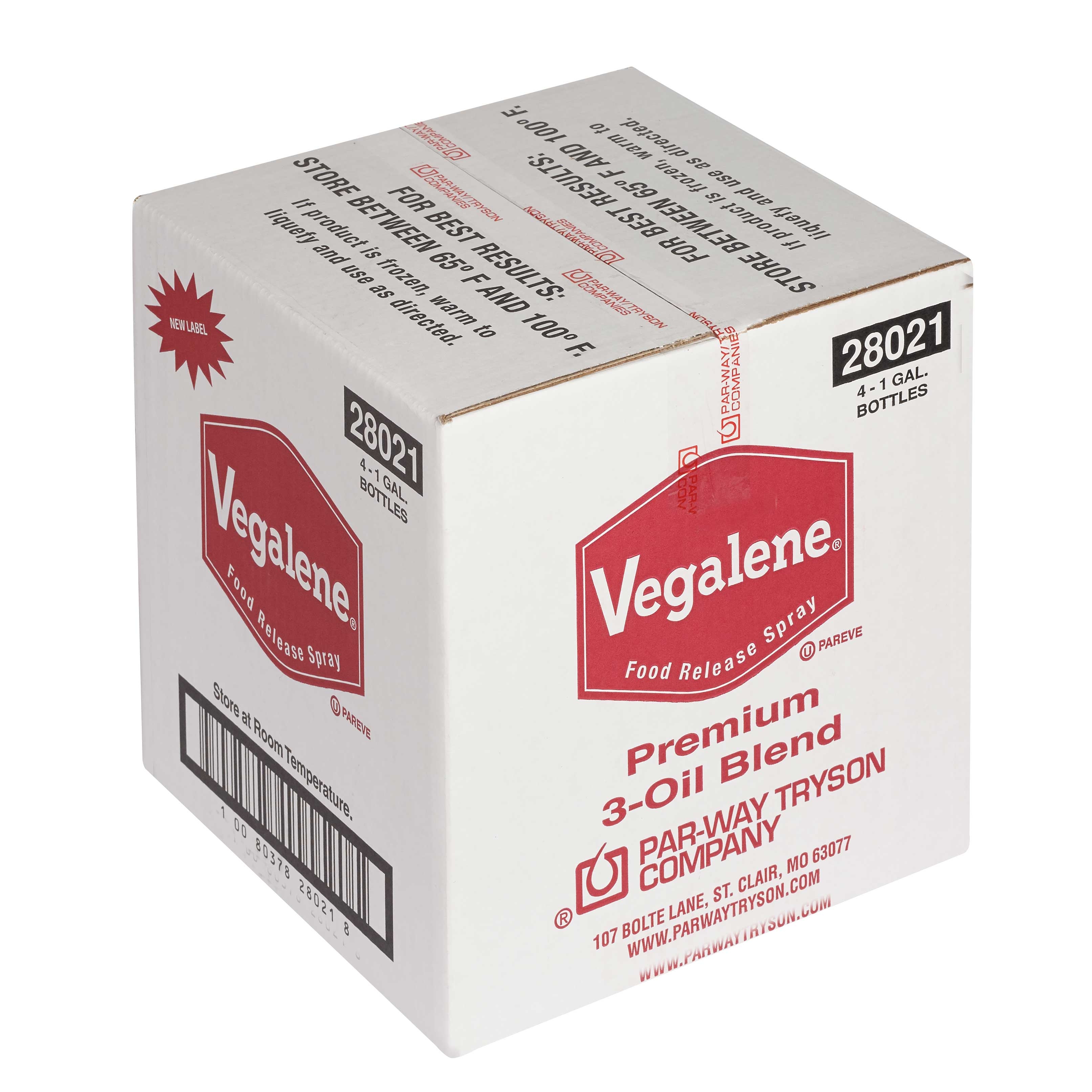 Vegalene Liquid Pan Coatings, 1 Gallon -- 4 Per Case