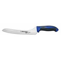 Dexter Russell Scalloped Blue Handle Offset Slicer, 9 Inch -- 6 Per Case
