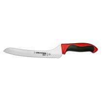 Dexter Russell Scalloped Red Handle Offset Slicer, 9 Inch -- 6 Per Case