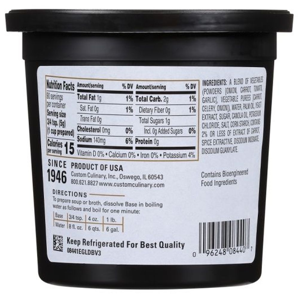 Gold Label Low Sodium Vegetable Base Paste, 1 Pound -- 6 per case