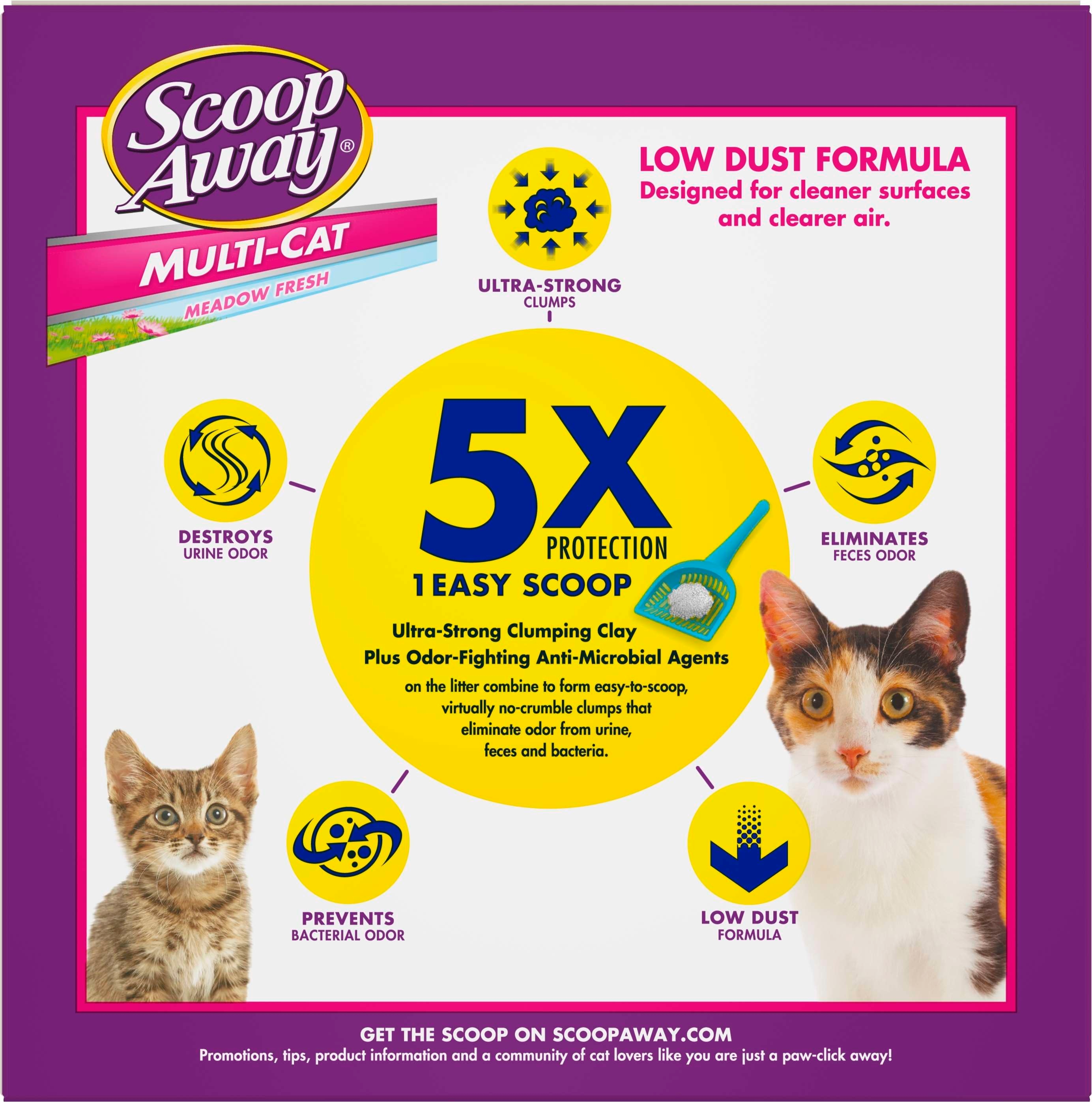 Scoop Away Meadow Fresh Scented Multi Cat Litter, 14 Pound -- 3 Per Case