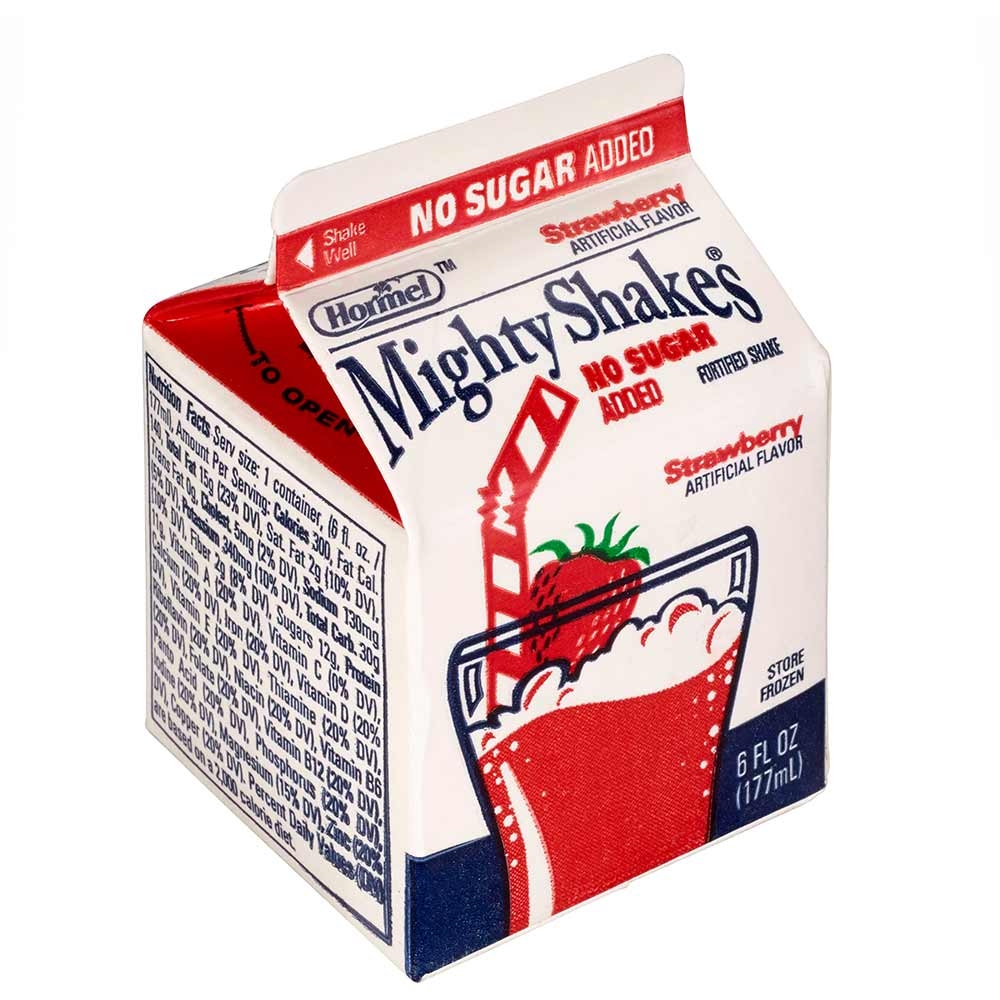 MightyShakes No Sugar Added Strawberry Shake Beverage, 6 Ounce -- 50 per case.