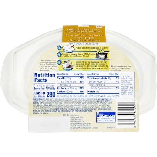 Thick and Easy Scrambled Eggs with Potatoes Bacon and Cheese Puree, 7 Ounce -- 7 per case.