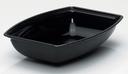 Camwear Rectangular Ribbed Bowl, Black, 2.9 Quart -- 12 per case.