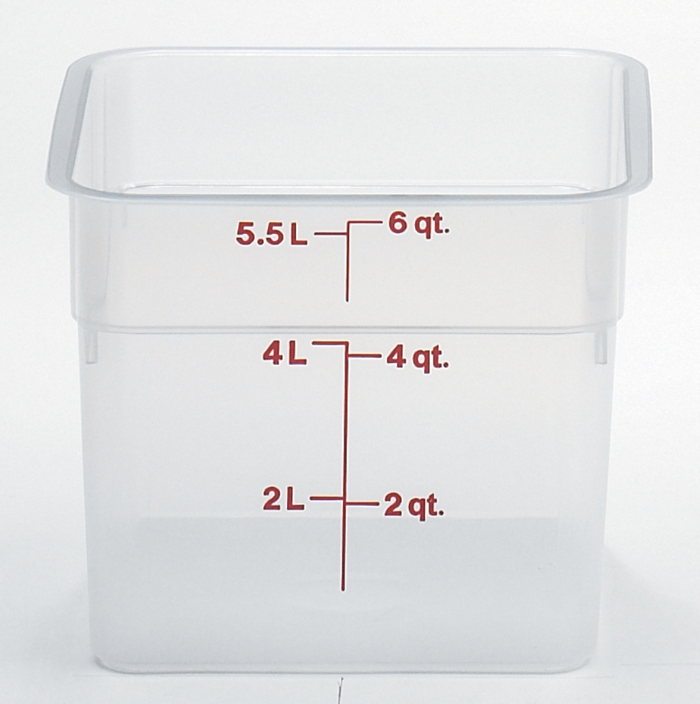Cambro Translucent CamSquares Food Storage Containers, 6 Quart -- 6 per case