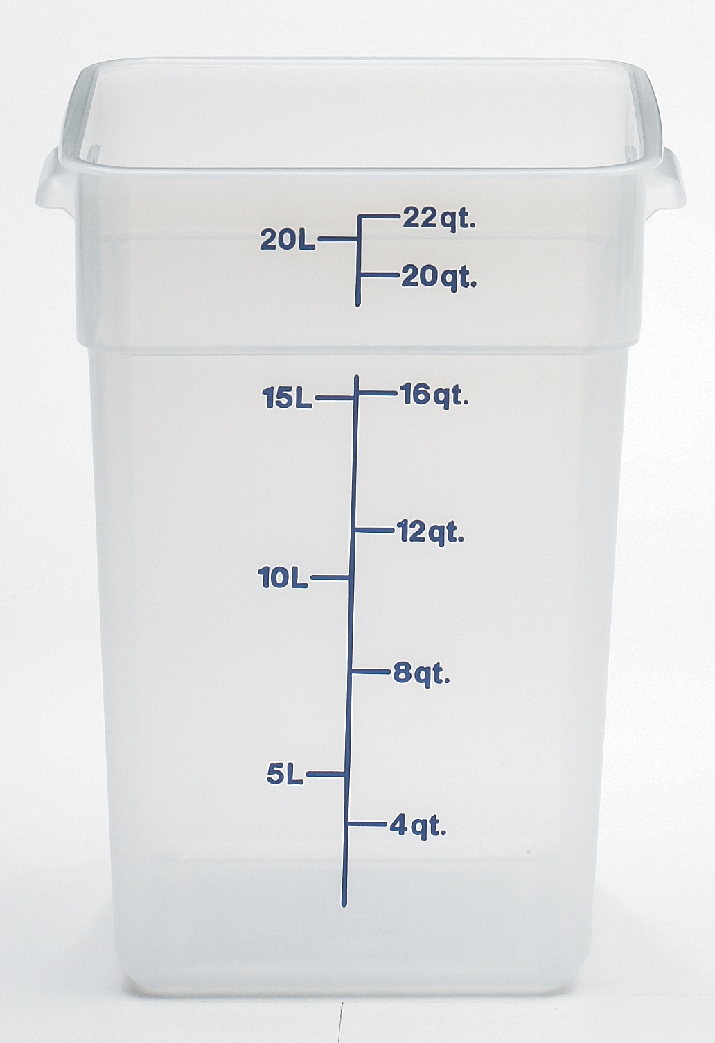 Translucent Cambro CamSquares Midnight Blue Food Storage Container, 22 Quart -- 6 per case.