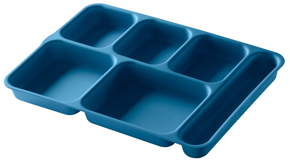 Cambro Co Polymer Six Compartment Separator Tray, Teal, 7/8 X 14 X 1 3/8 inch -- 24 per case.