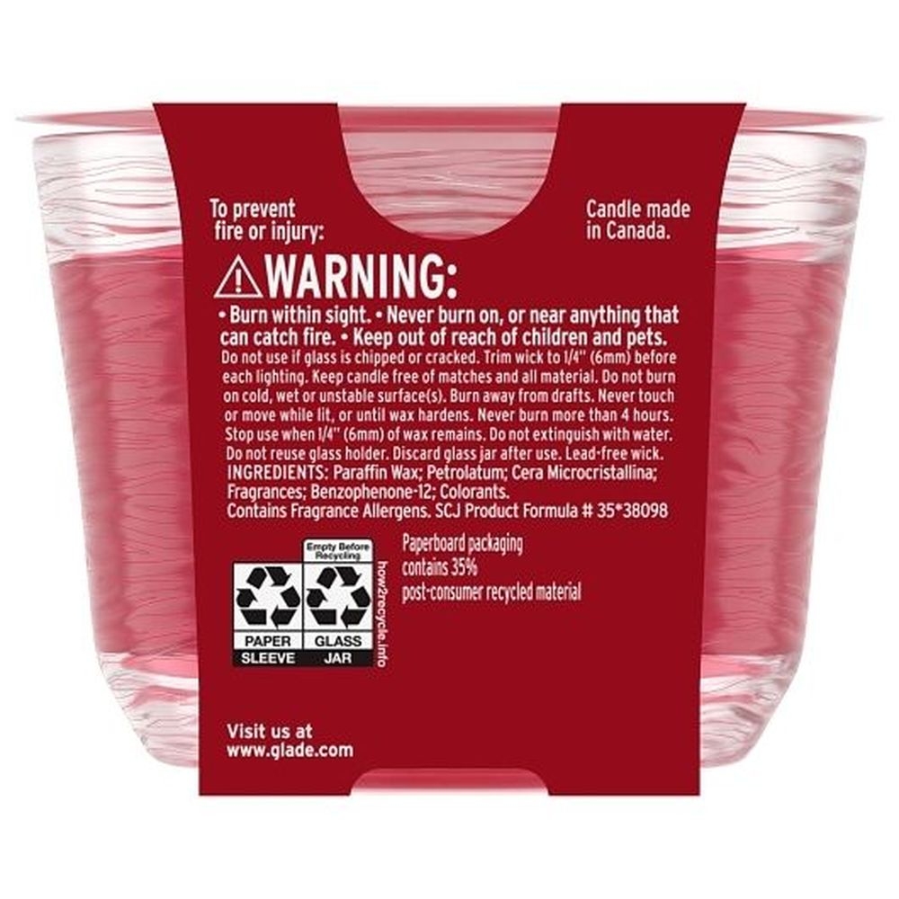 Glade Pumpkin and Ginger Warm Apple and Spice Embers and Sandalwood Candle, 30 count
