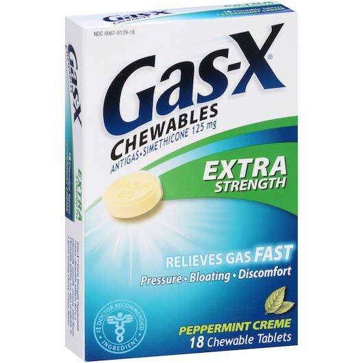 Gas-x Peppermint Creme Extra Strength Chewable Tablet, 18 Count -- 24 Per Case