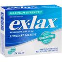 Ex Lax Maximum Strength Stimulant Laxative Constipation Relief Pills - 24 count per pack -- 24 packs per case
