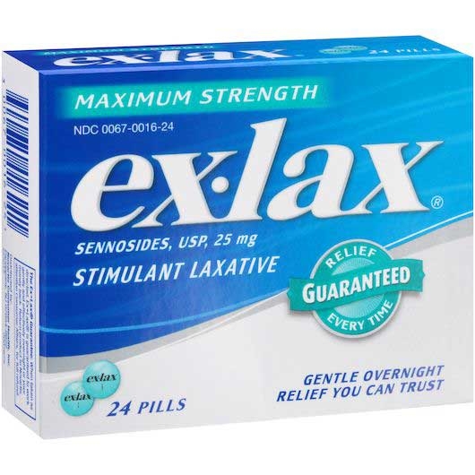 Ex-lax Maximum Strength Stimulant Laxative Constipation Relief Pills, 24 Count -- 24 Per Case