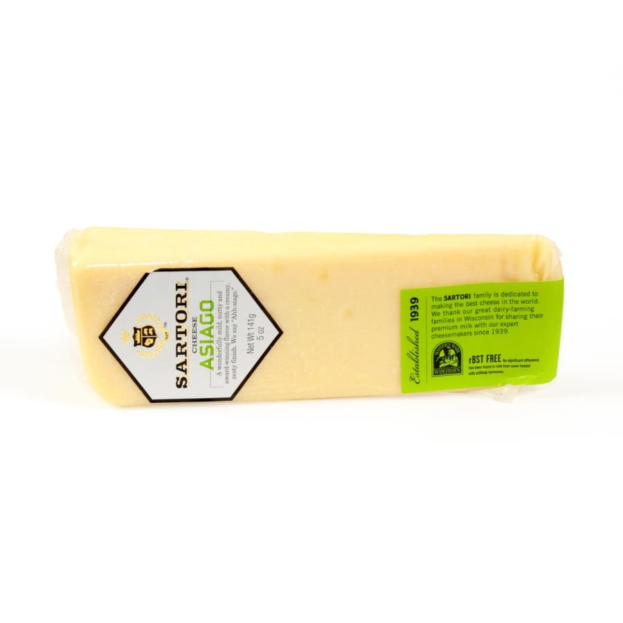 Sartori Asiago Cheese Wedge, 5 Ounce -- 12 per case.