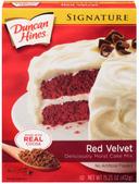 Duncan Hines Signature Red Velvet Cake Mix, 15.25 Ounce -- 12 per case.