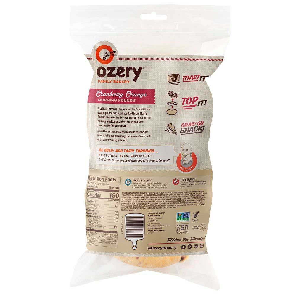 Ozery Bakery Cranberry Orange Morning Rounds, 12.7 Ounce -- 6 per case