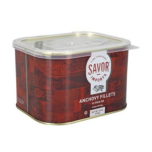 Savor Imports Anchovy Fillets in Olive Oil, 28 Ounce -- 12 per case