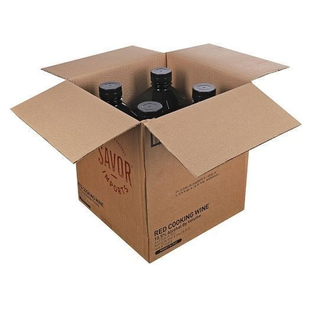 Savor Imports Red Genuine Italian 10.5 Percent Alcohol Cooking Wine, 1 Gallon -- 4 Per Case
