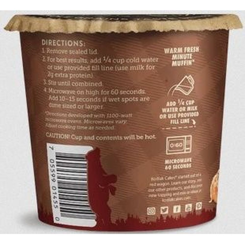 Kodiak Cakes Cinnamon Roll Muffin Cup, 2.36 Ounce -- 12 Per Case