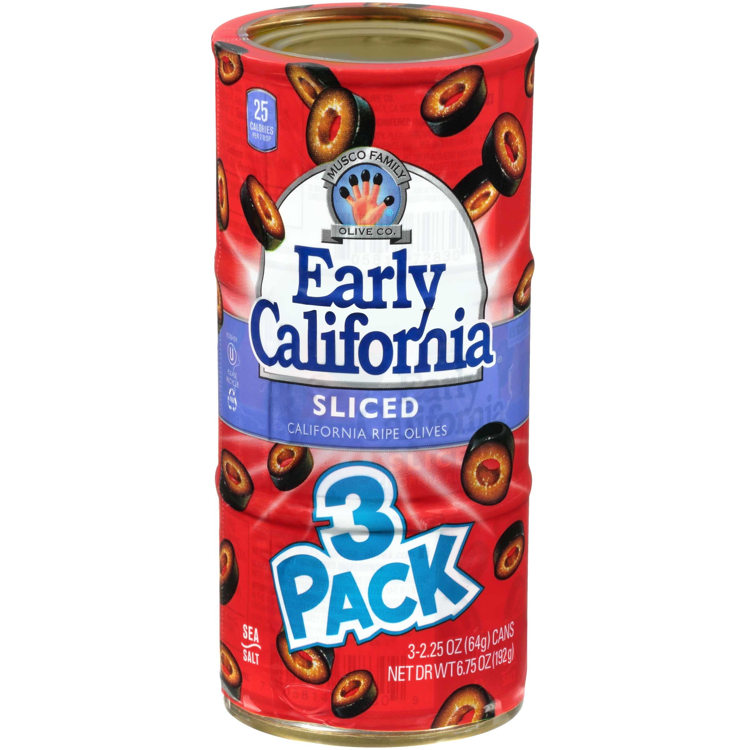 Early California Sliced Ripe Olives, 2.25 Ounce -- 12 Per Case