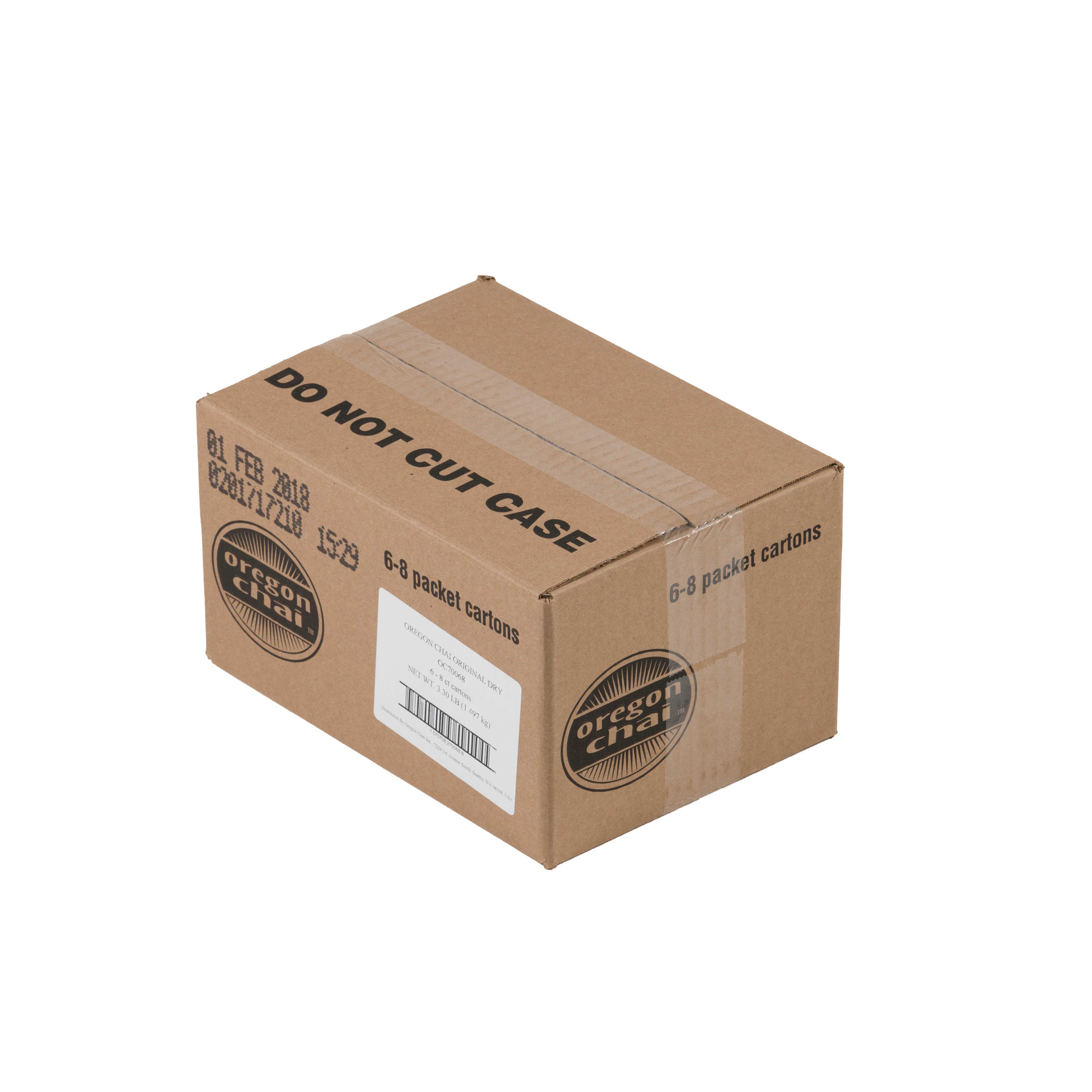 Oregon Chai Original Chai Tea Latte Mix - 8 packets per box, 6 boxes per case