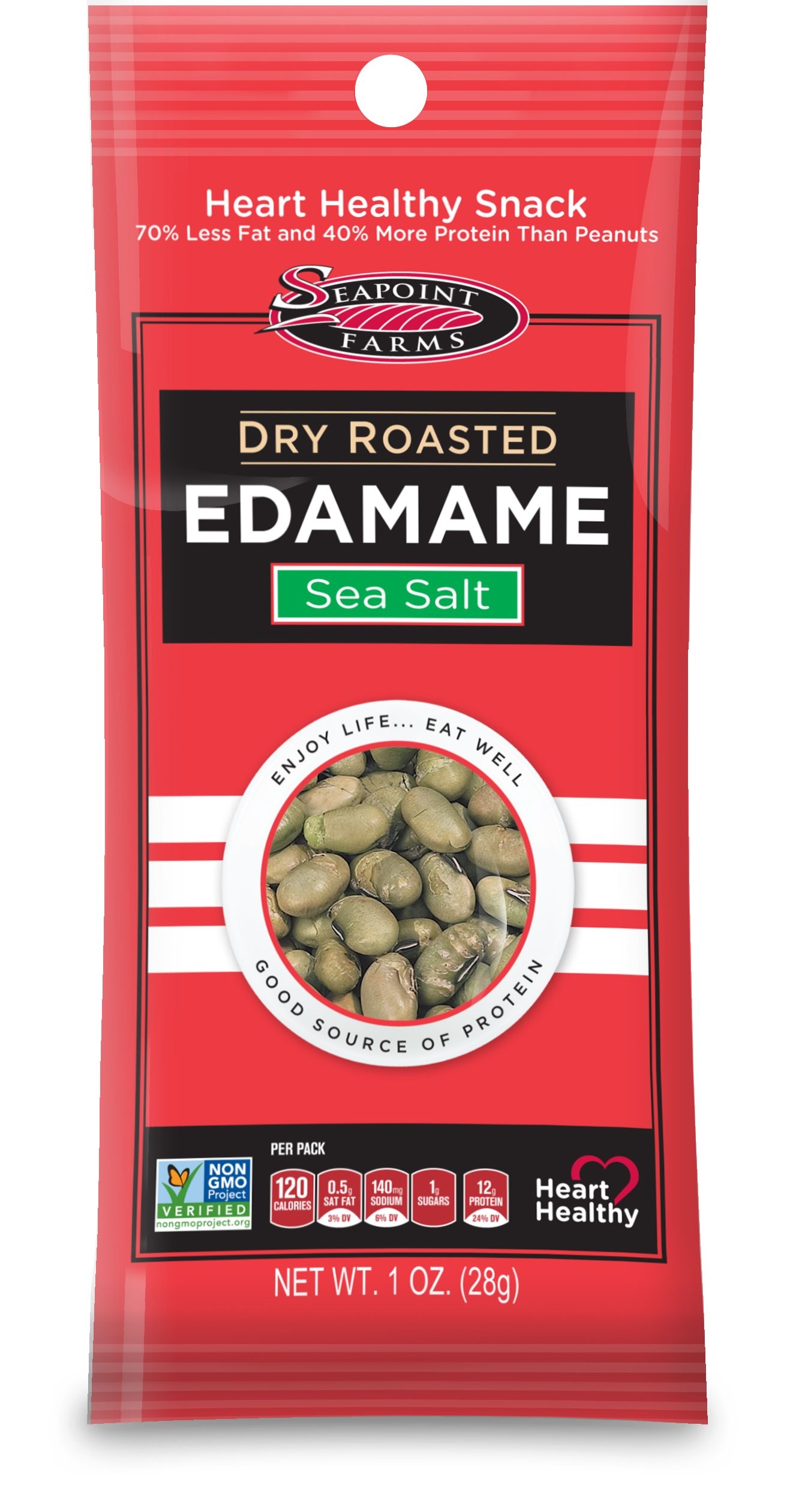 Seapoint Farms Sea Salt Dry Roasted Edamame, 1 Ounce -- 50 Per Case